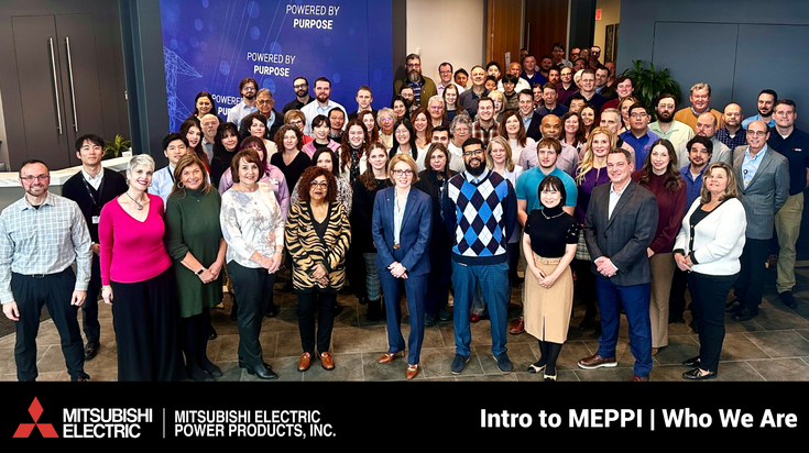 group photo of MEPPI employees in the lobby for the Intro to MEPPI video